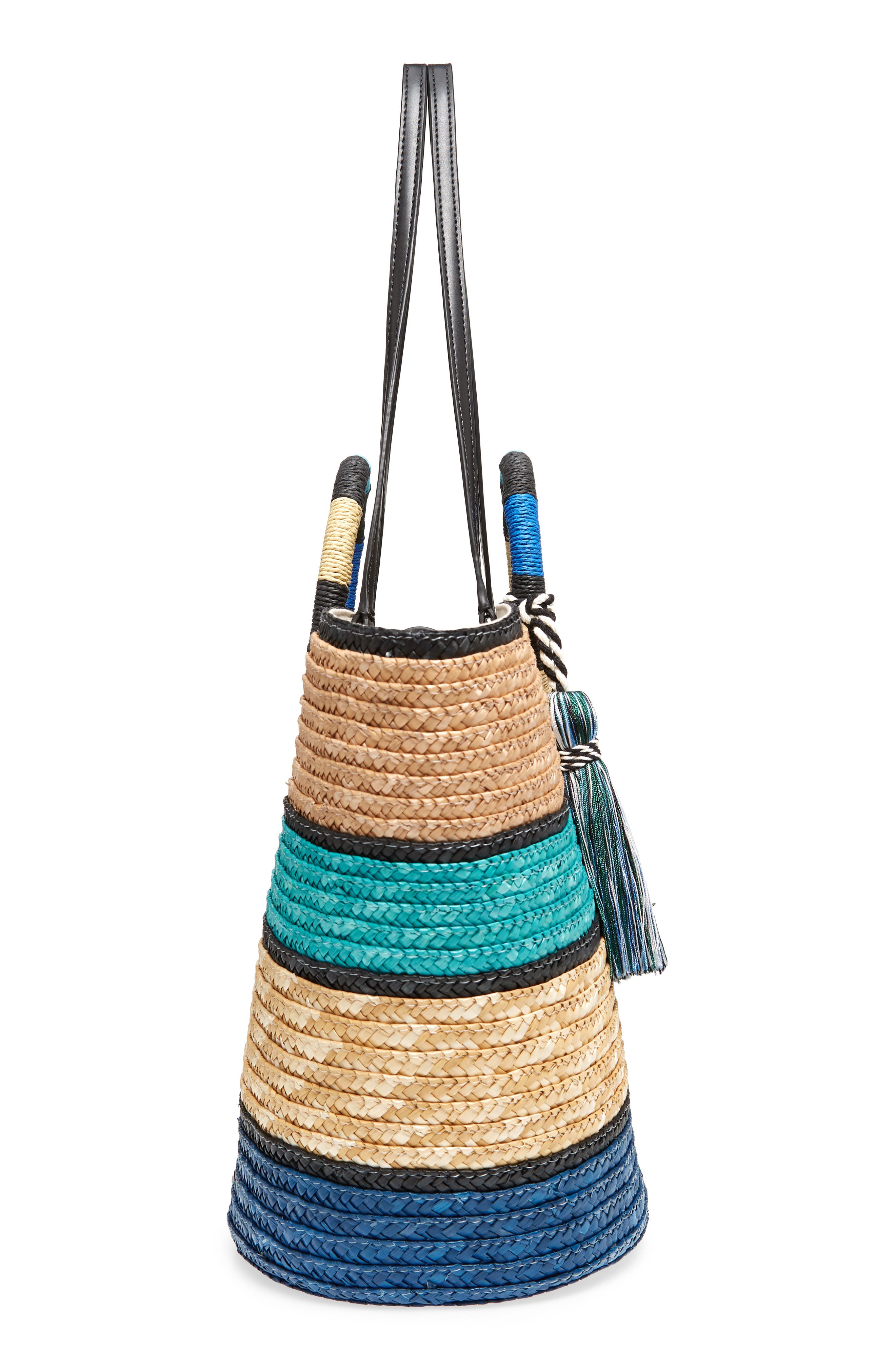 Rebecca Minkoff Woven Straw Tote, Alternate, color, 