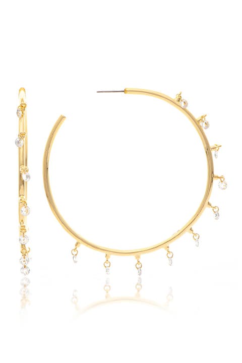 Cubic Zirconia Hoop Earrings