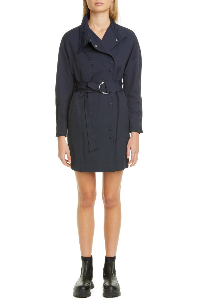 Twill Coat Dress, Main, color, INK