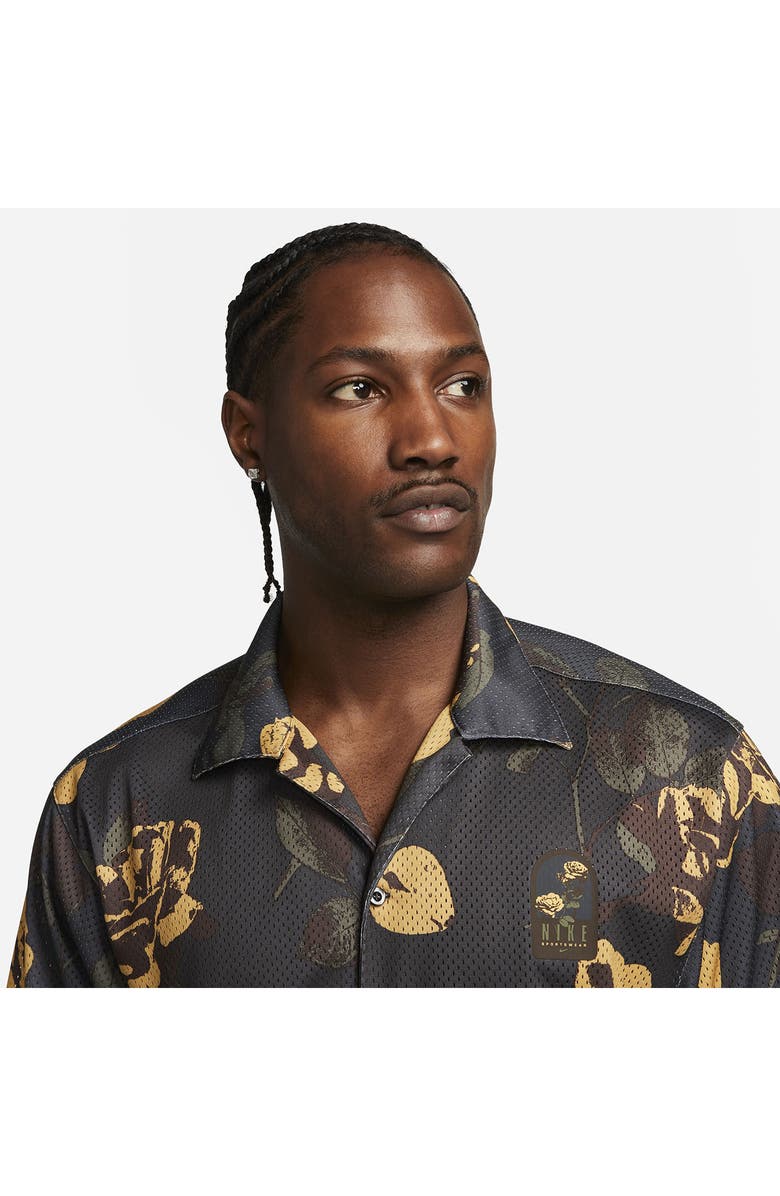 Nike Rose City Mesh Button-Up Shirt, Alternate, color, 