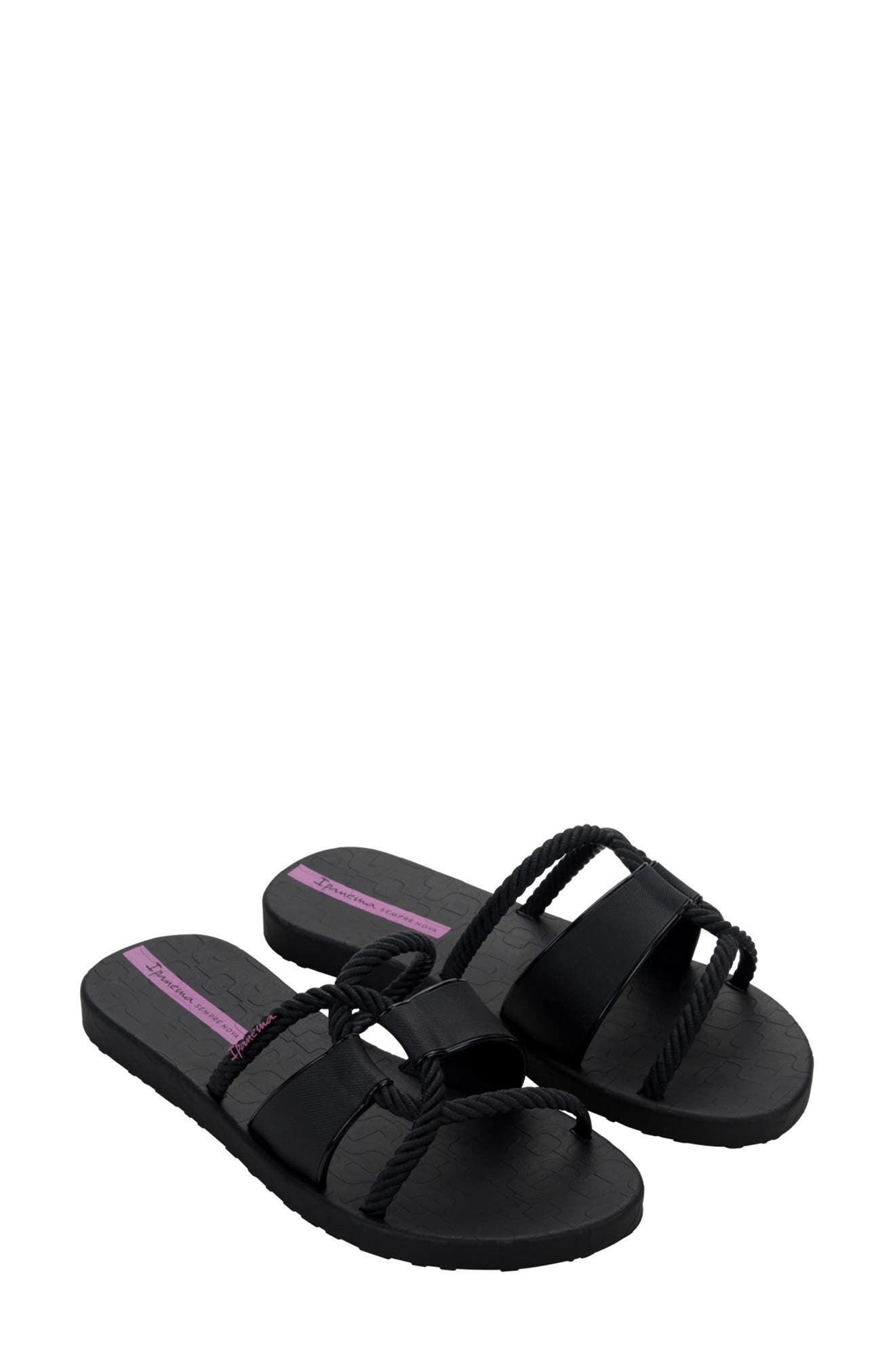 Ipanema Diversa Slide Sandal, Main, color, Black/ Lilac
