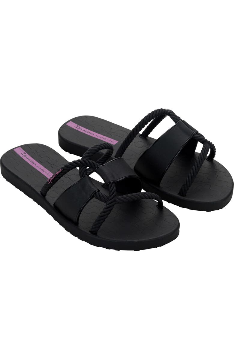 Ipanema Diversa Slide Sandal, Main, color, Black/ Lilac