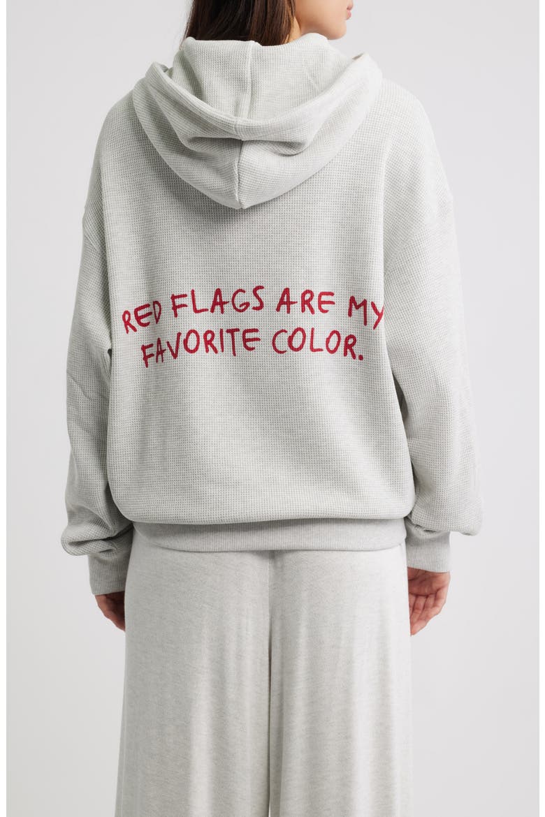 Red Flags V2 Racer Graphic Hoodie, Alternate, color, LIGHT HEATHER GREY