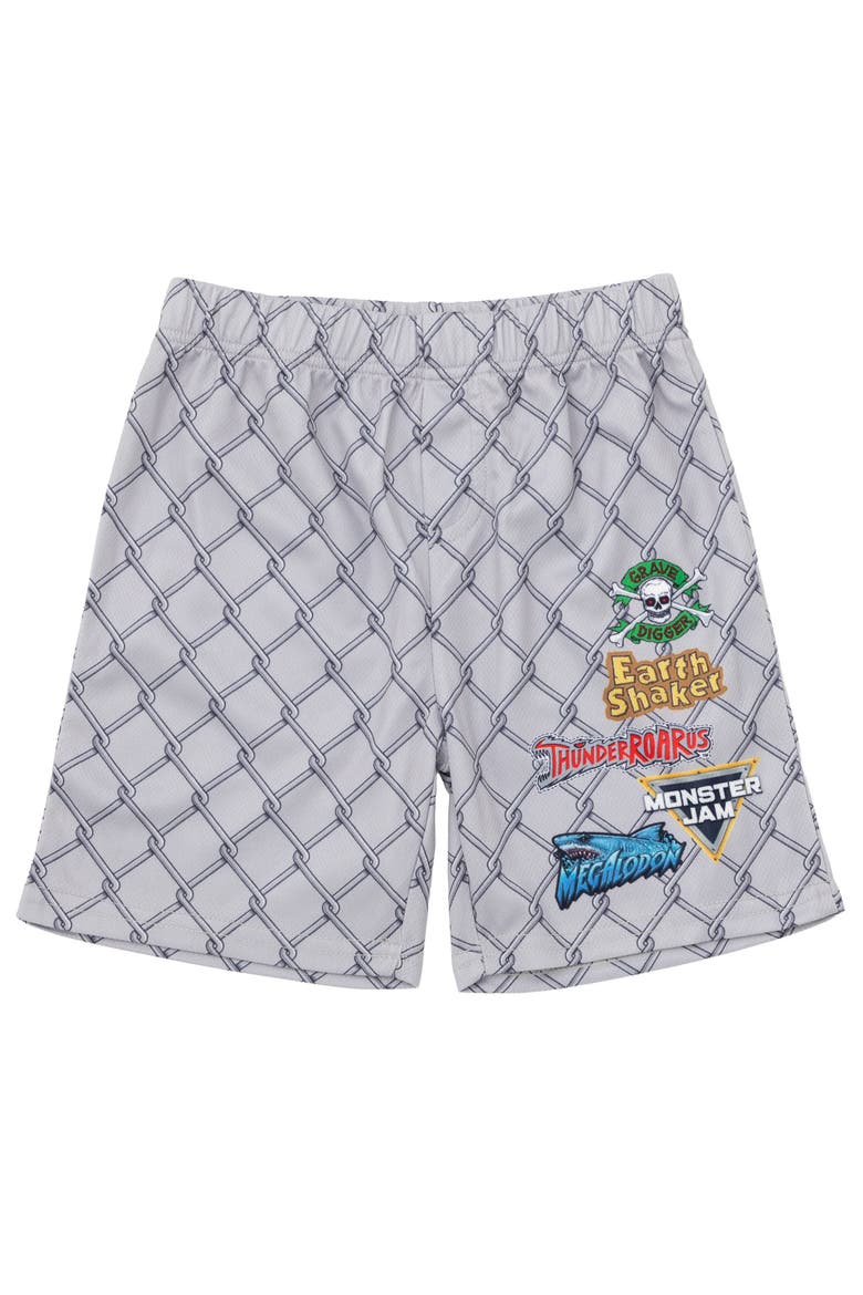 Athletic 2-Piece Baseball Jersey and Shorts Set, Alternate, color, Grey Monster Jam