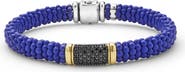 LAGOS Men
s Two-Tone Matte Black Ceramic Black Diamond Bracelet