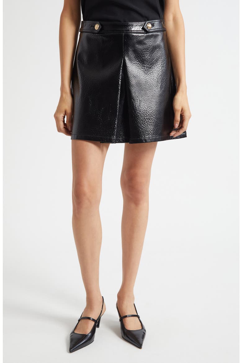 Diane Faux Leather Skirt, Main, color, BLACK