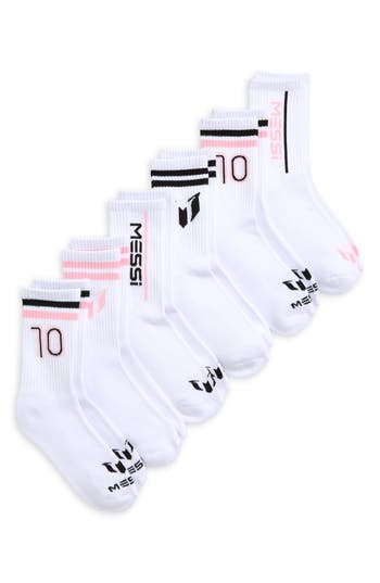 Messi Kids' 6-pack Logo Crew Socks In Green