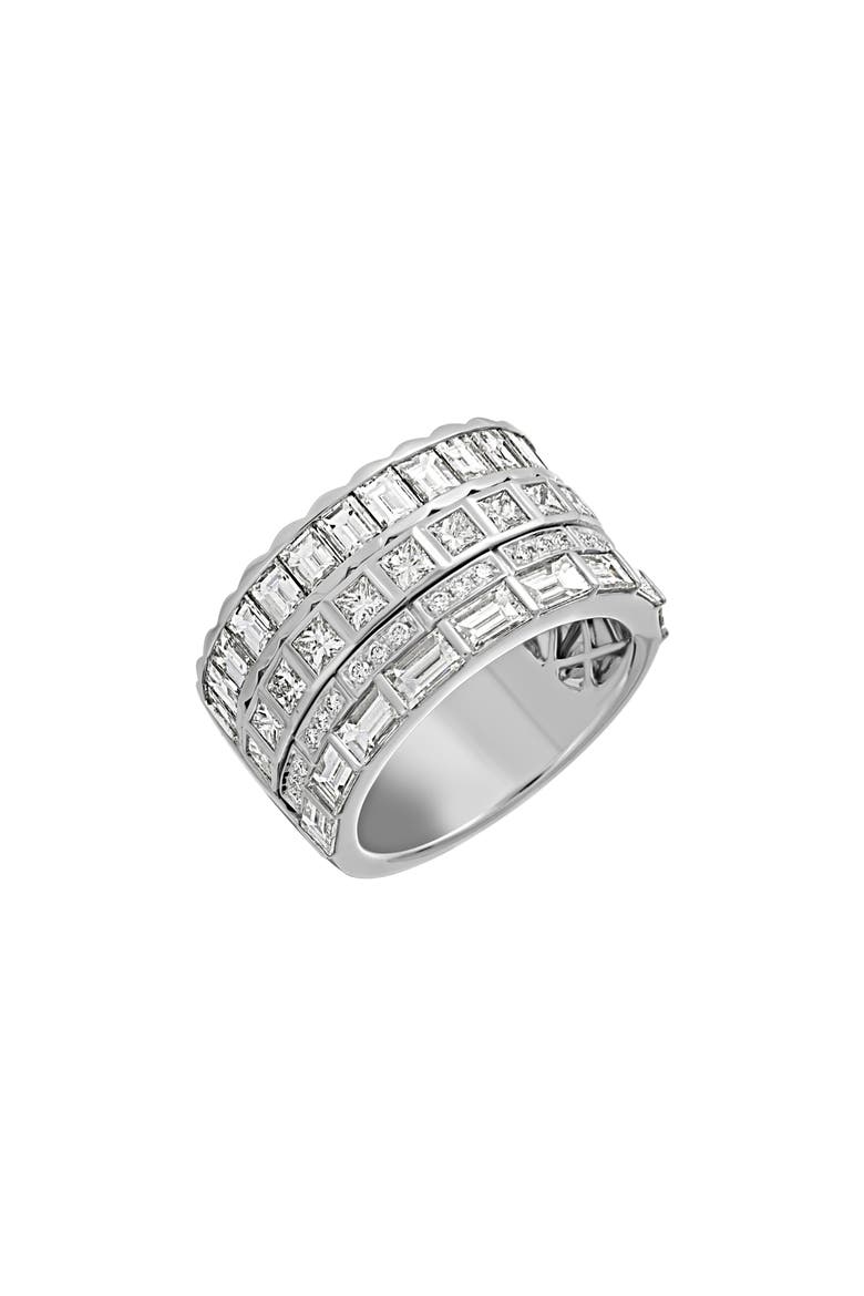 Gatsby Diamond Statement Ring (Online Trunk Show), Main, color, 18KW