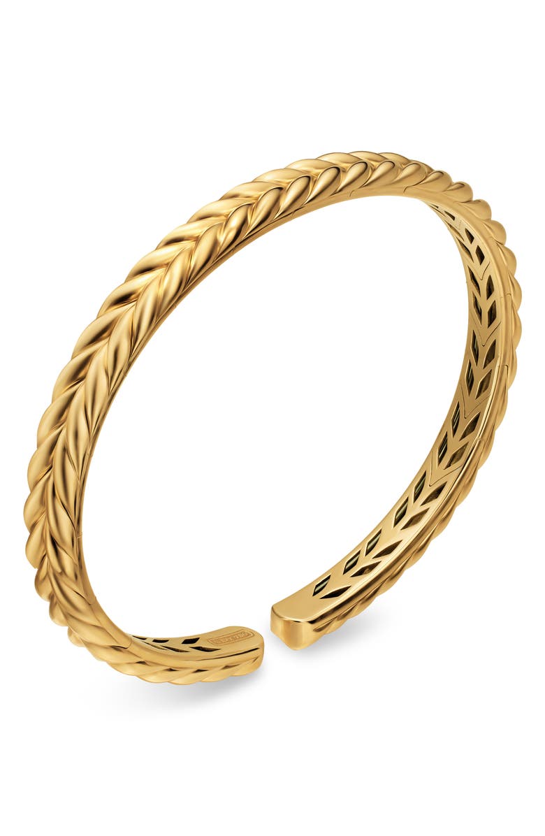 David Yurman Chevron Flex Cuff Bracelet, Alternate, color, Gold