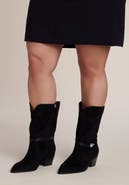 ELOQUII Faux Suede Western Bootie
