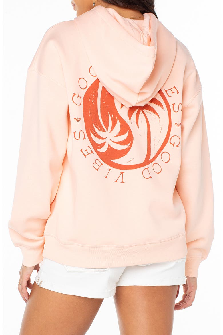 Wailea Graphic Hoodie, Alternate, color, TROPICAL PEACH