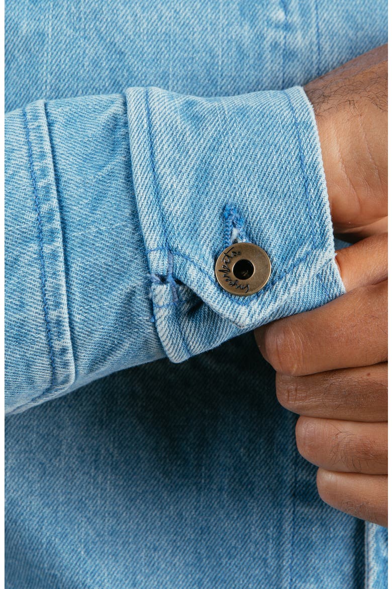 Cunningham Denim Chore Jacket, Alternate, color, SKY BLUE