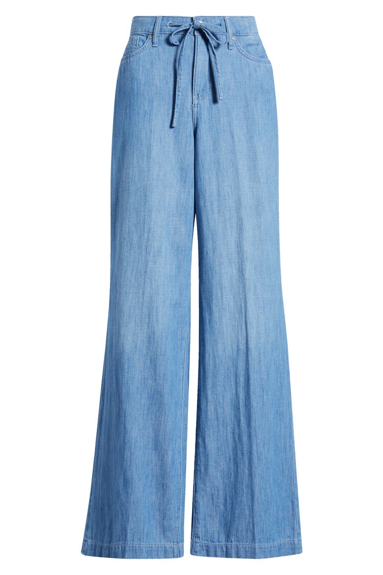 Teresa Drawstring Waist Wide Leg Pants, Alternate, color, RIVIERA SKY