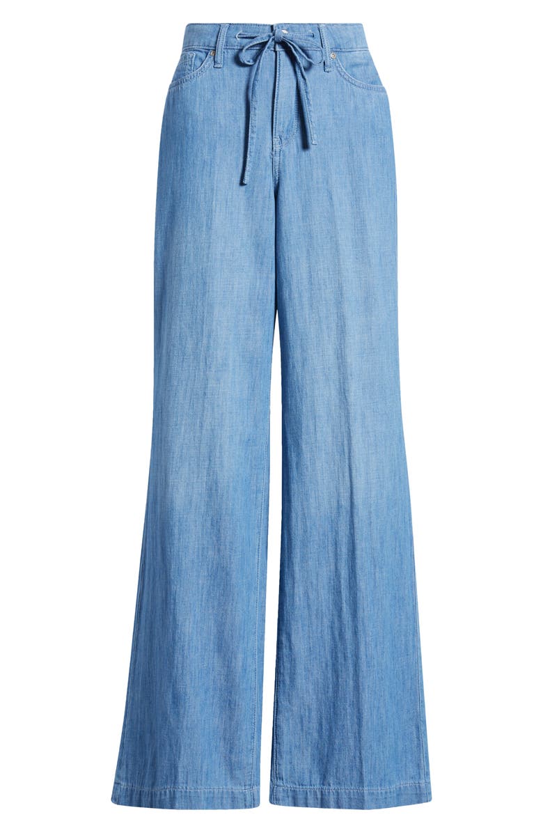 NYDJ Teresa Drawstring Waist Wide Leg Pants, Alternate, color, Riviera Sky