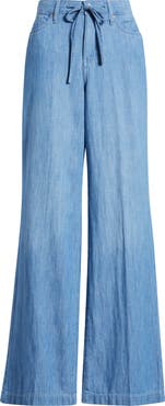 NYDJ Teresa Drawstring Waist Wide Leg Pants