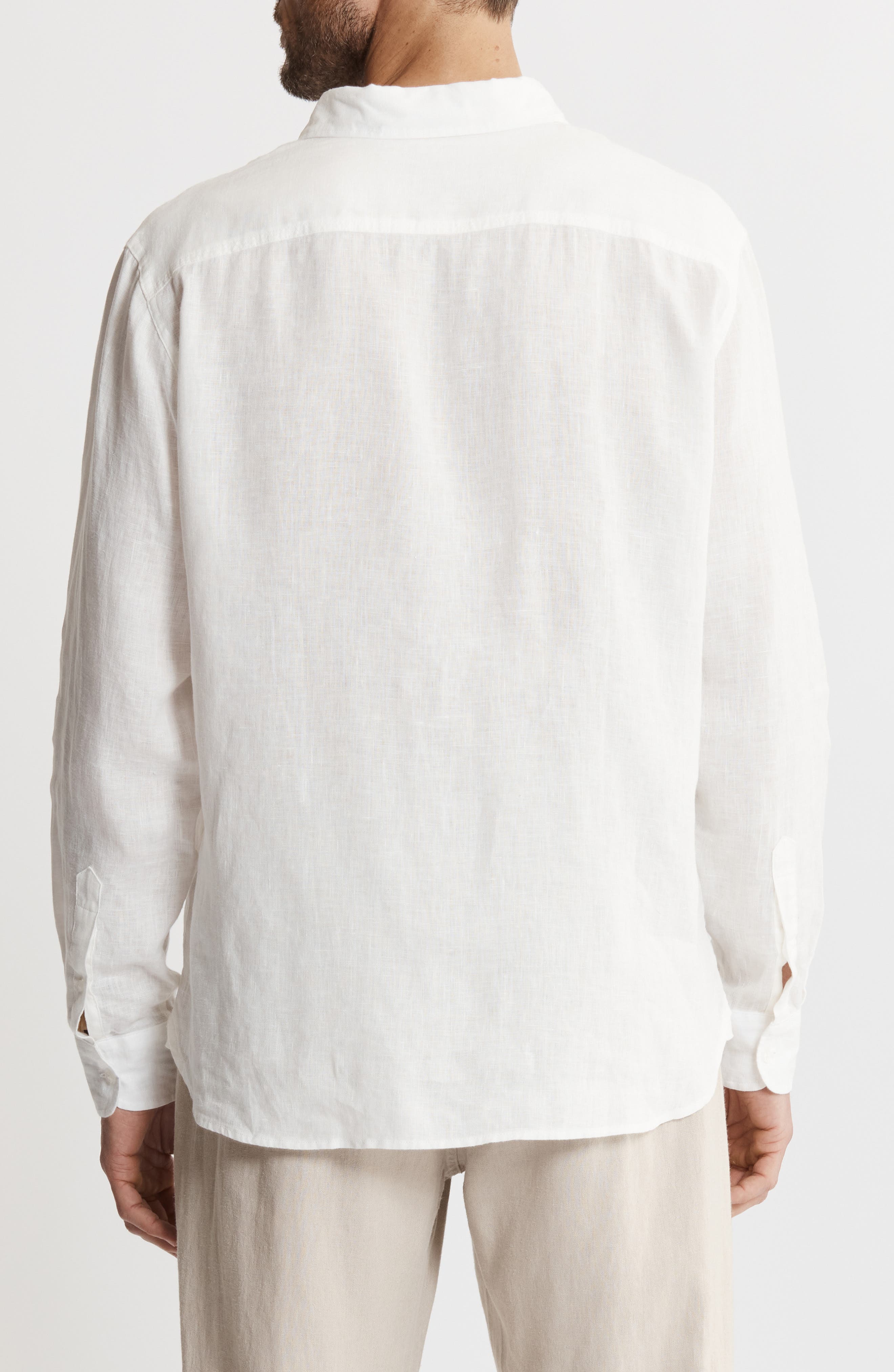 Solid Linen Long Sleeve Shirt - image 2