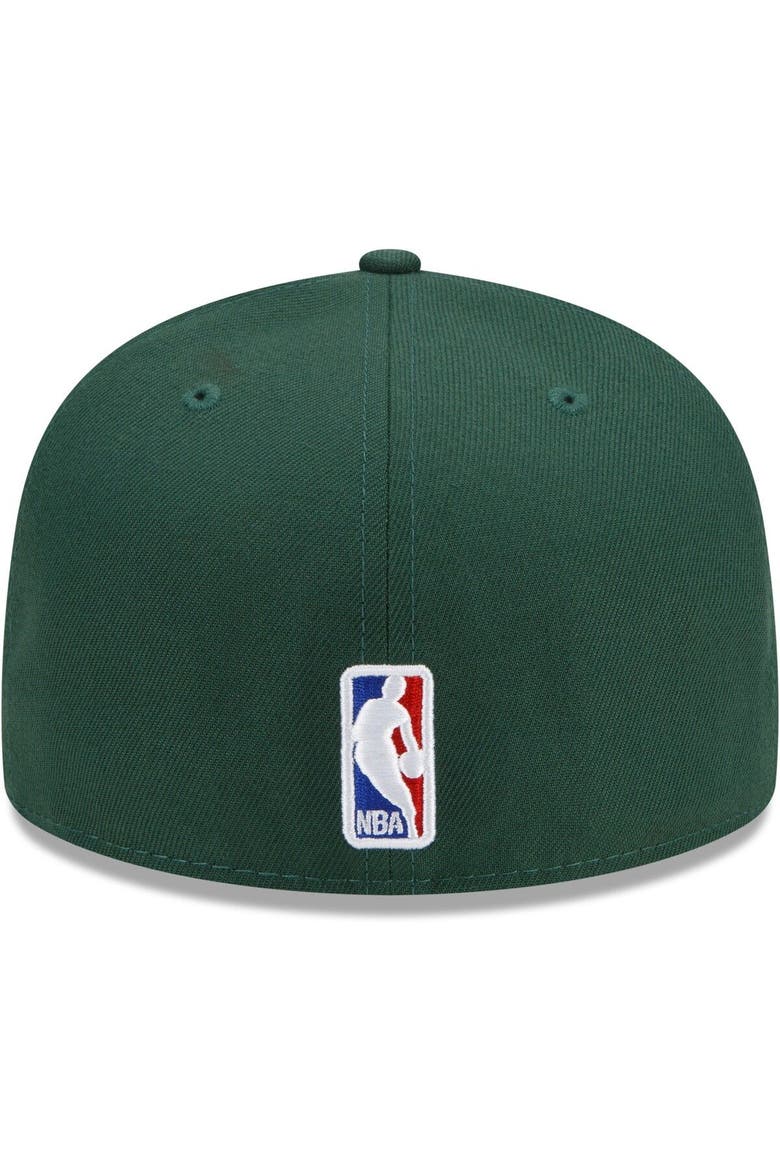 Men's New Era x Just Don Hunter Green Milwaukee Bucks 59FIFTY Fitted Hat, Alternate, color, Hunter Green