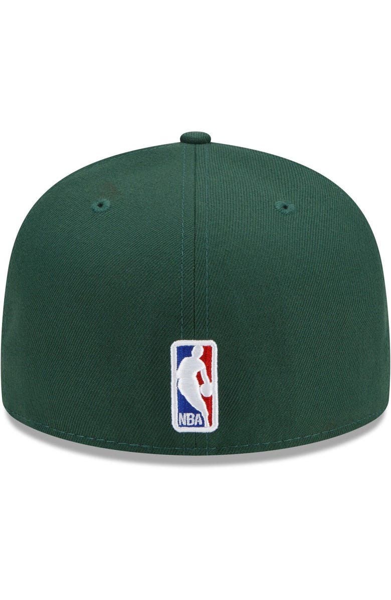 New Era Men's New Era x Just Don Hunter Green Milwaukee Bucks 59FIFTY Fitted Hat, Alternate, color,