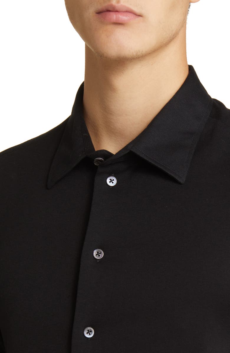 Emporio Armani Solid Button-Up Shirt, Alternate, color,
