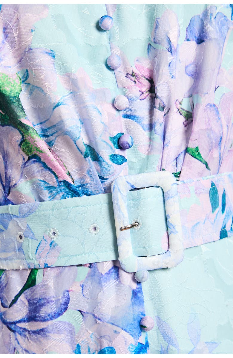 Coast Long Sleeve Chiffon Belted Maxi Dress, Alternate, color, Blue