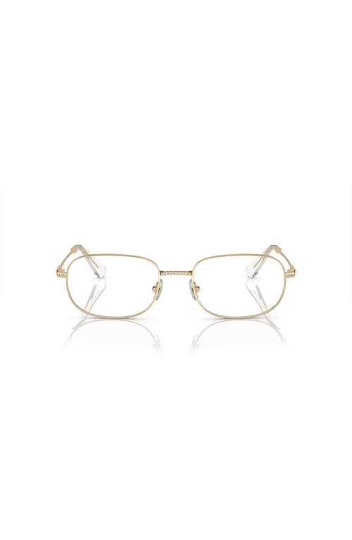 Swarovski 54mm Rectangle Optical Glasses In Gold