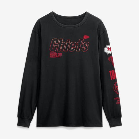 Men's Fanatics Black Kansas City Chiefs Checkdown Pass Long Sleeve T-Shirt