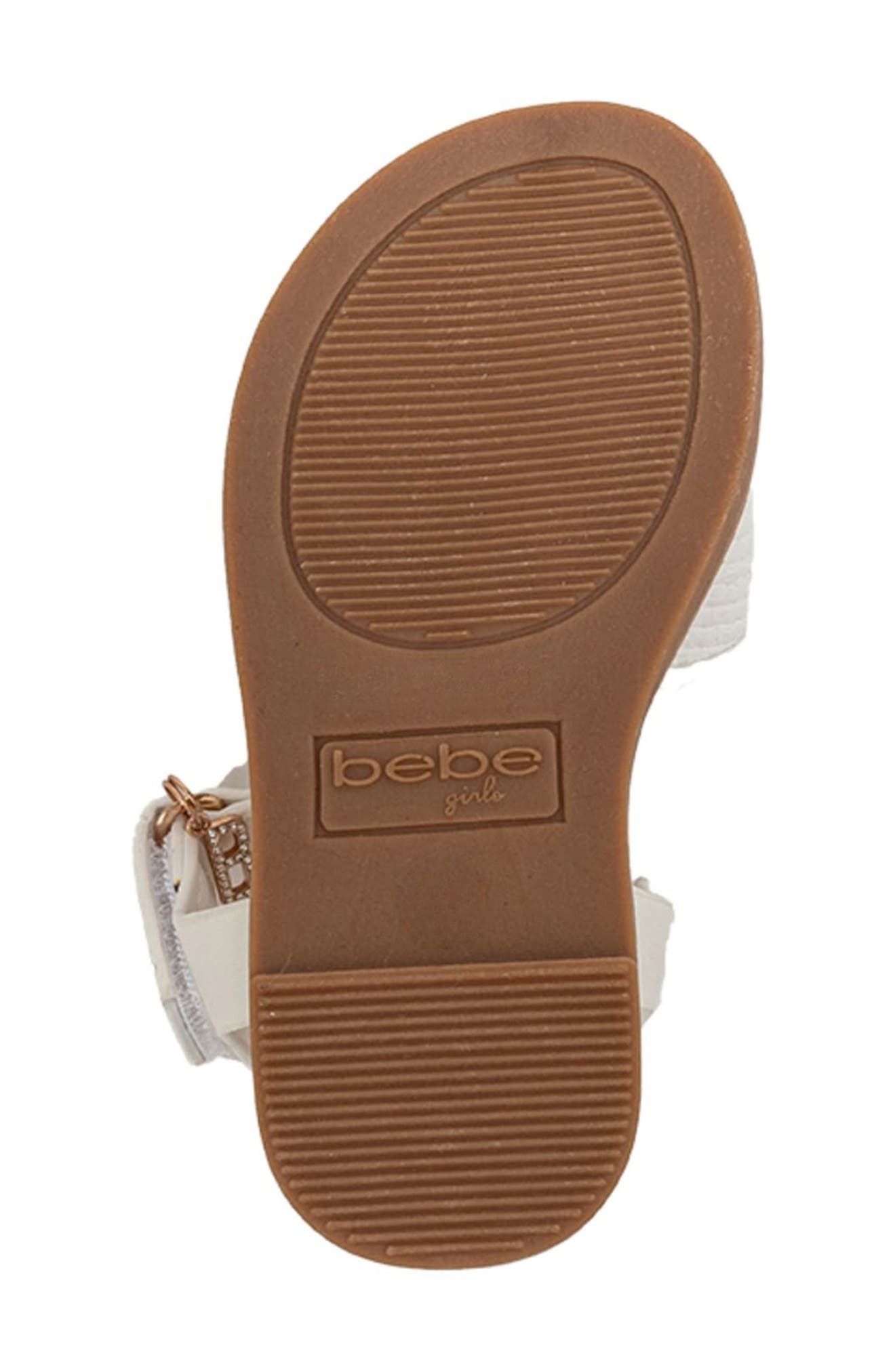 bebe Kids' Blythe Sandal, Alternate, color, White