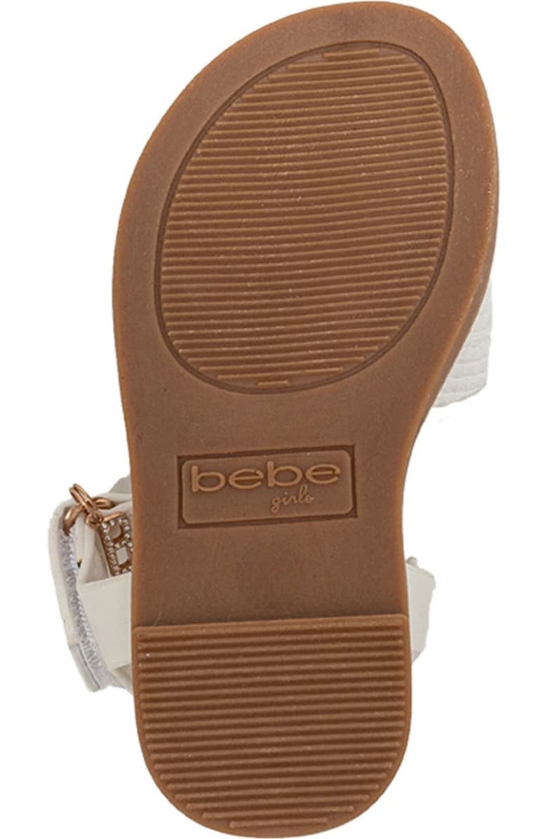 bebe Kids' Blythe Sandal, Alternate, color, White