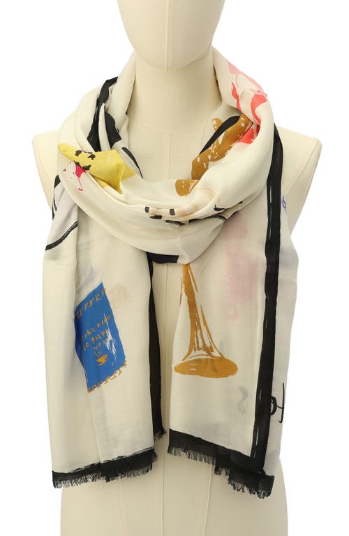 Kate Spade New York Things We Love Oblong Scarf In Cream