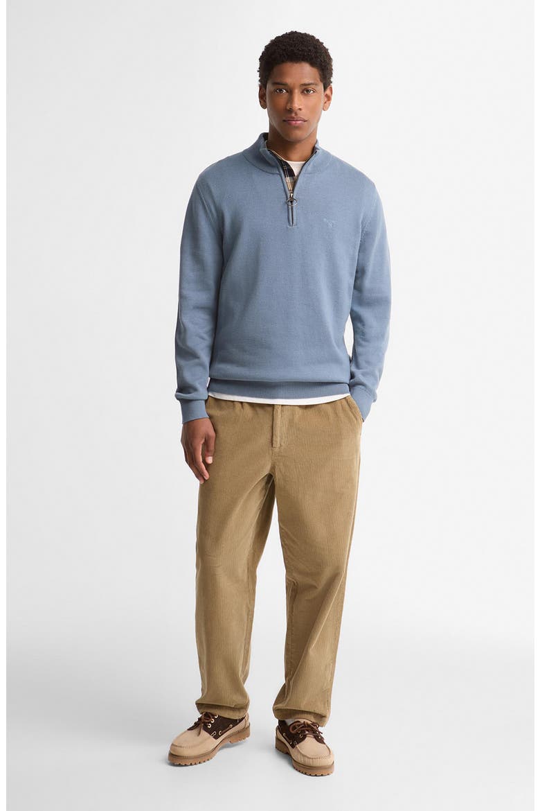 Cotton Half Zip Sweater, Alternate, color, TARN BLUE
