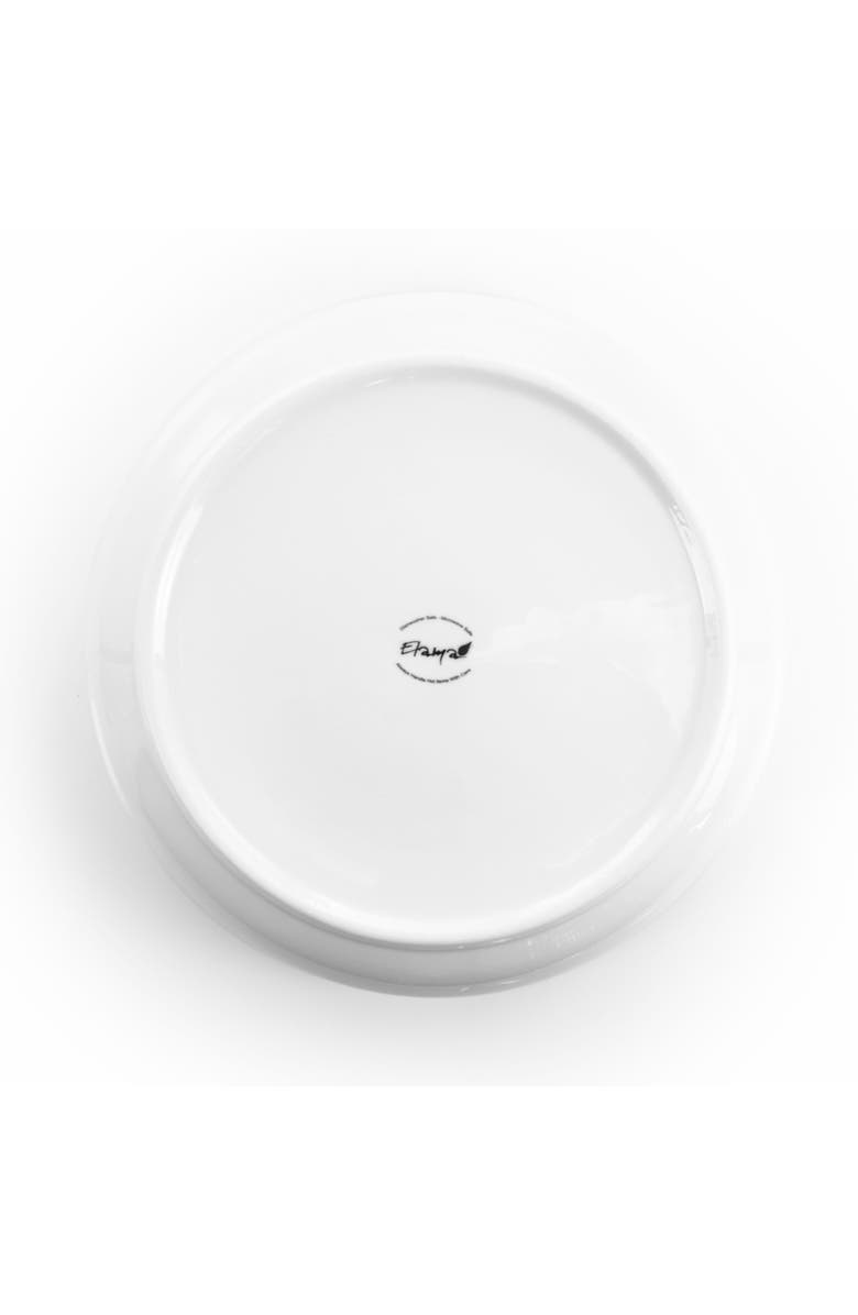 Elama Carey 18 Piece Round Porcelain Dinnerware Set, Alternate, color, White