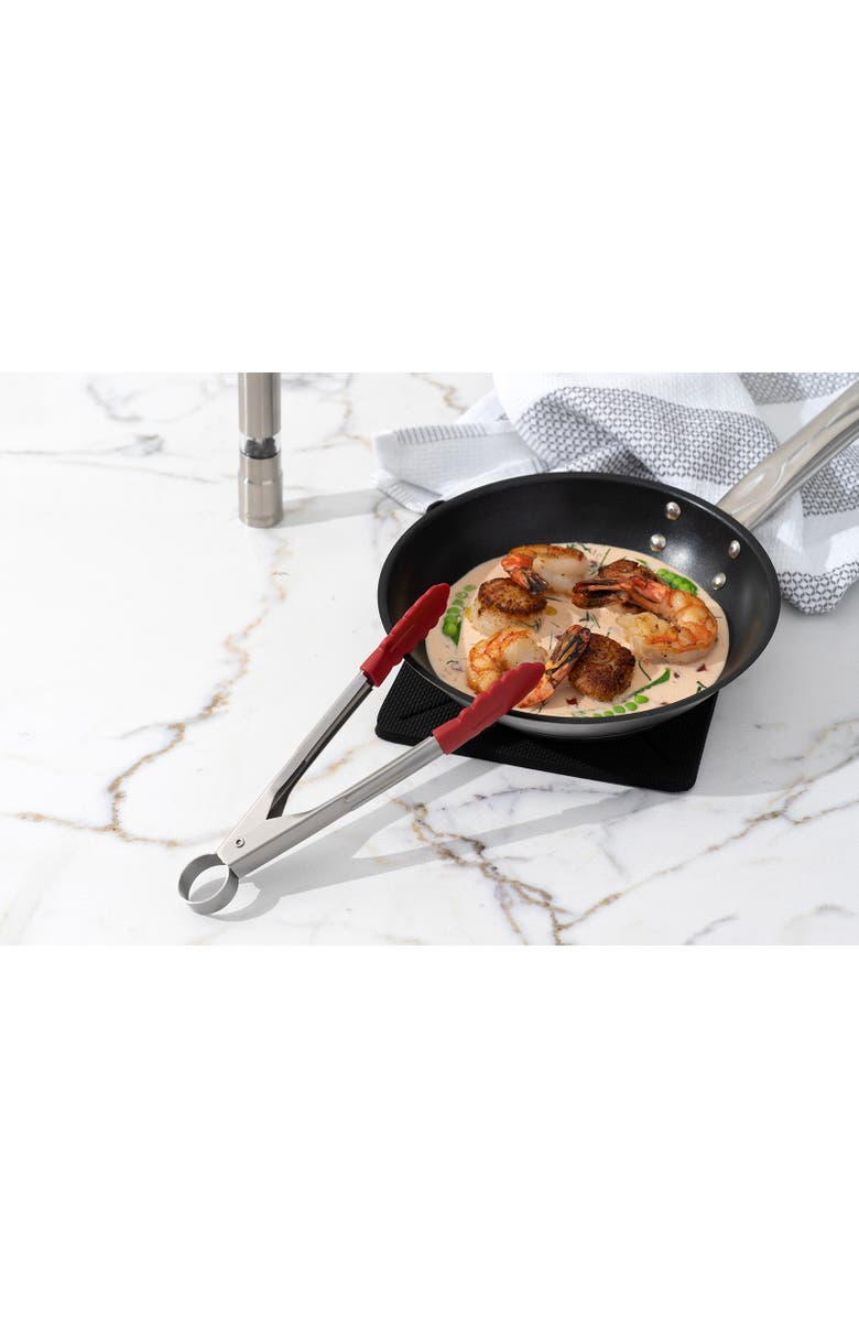 CUISIPRO Silicone Mini Tongs, Alternate, color, Red