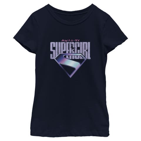 Girl's Supergirl Girl of Steel Logo  Graphic T-Shirt
