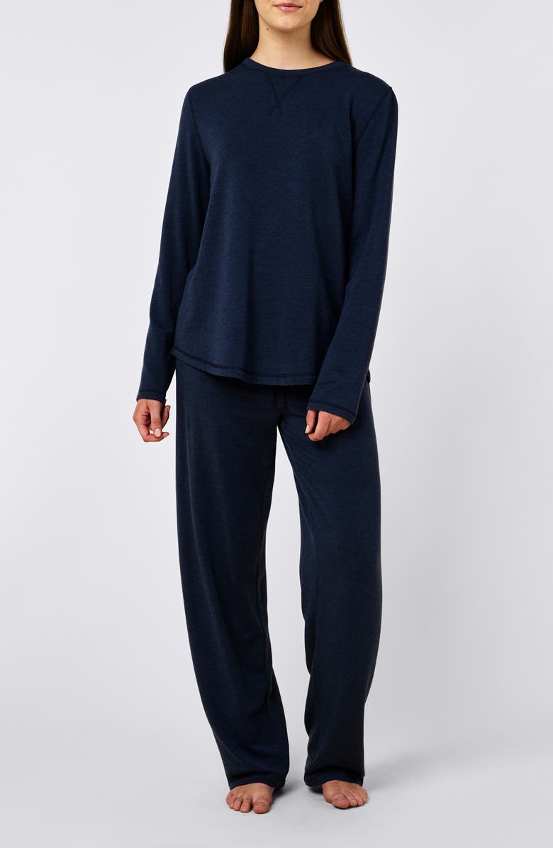 Papinelle Pia Cotton Blend Pajamas, Main, color, Navy