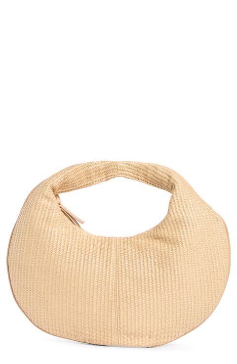 Farrah Straw Hobo Bag