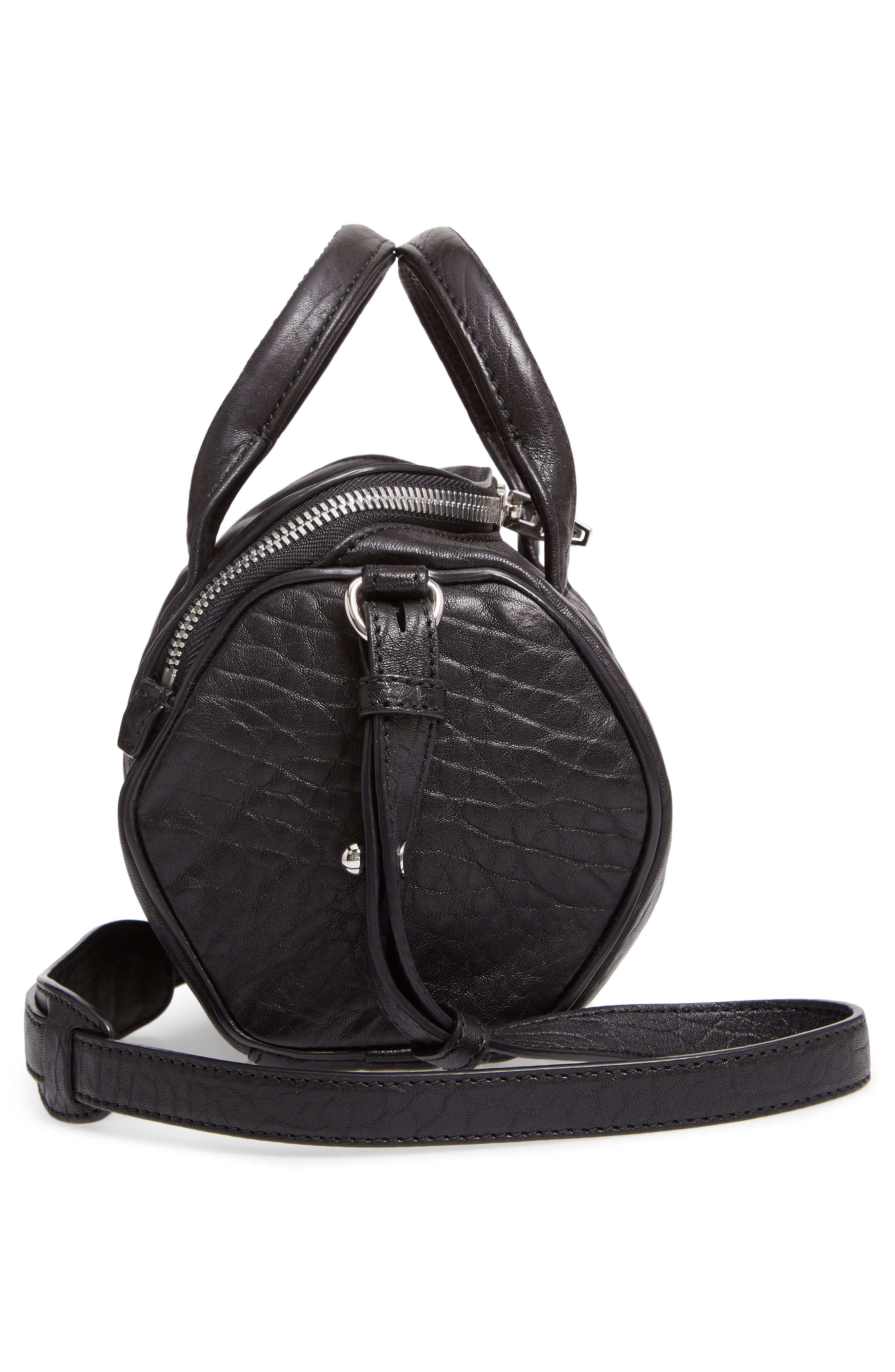 Alexander Wang Mini Rockie - Nickel Lambskin Leather Satchel, Alternate, color, 