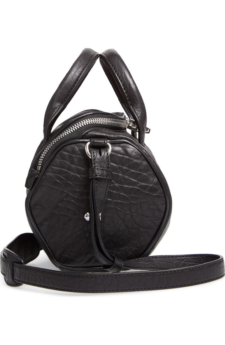 Alexander Wang Mini Rockie - Nickel Lambskin Leather Satchel, Alternate, color,