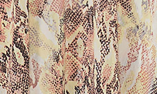AFRM AFRM STORM SNAKESKIN PRINT TIERED HALTER MAXI DRESS