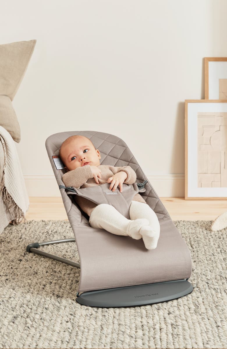 BabyBjörn Bouncer Bliss Convertible Quilted Baby Bouncer, Alternate, color, Sand Gray