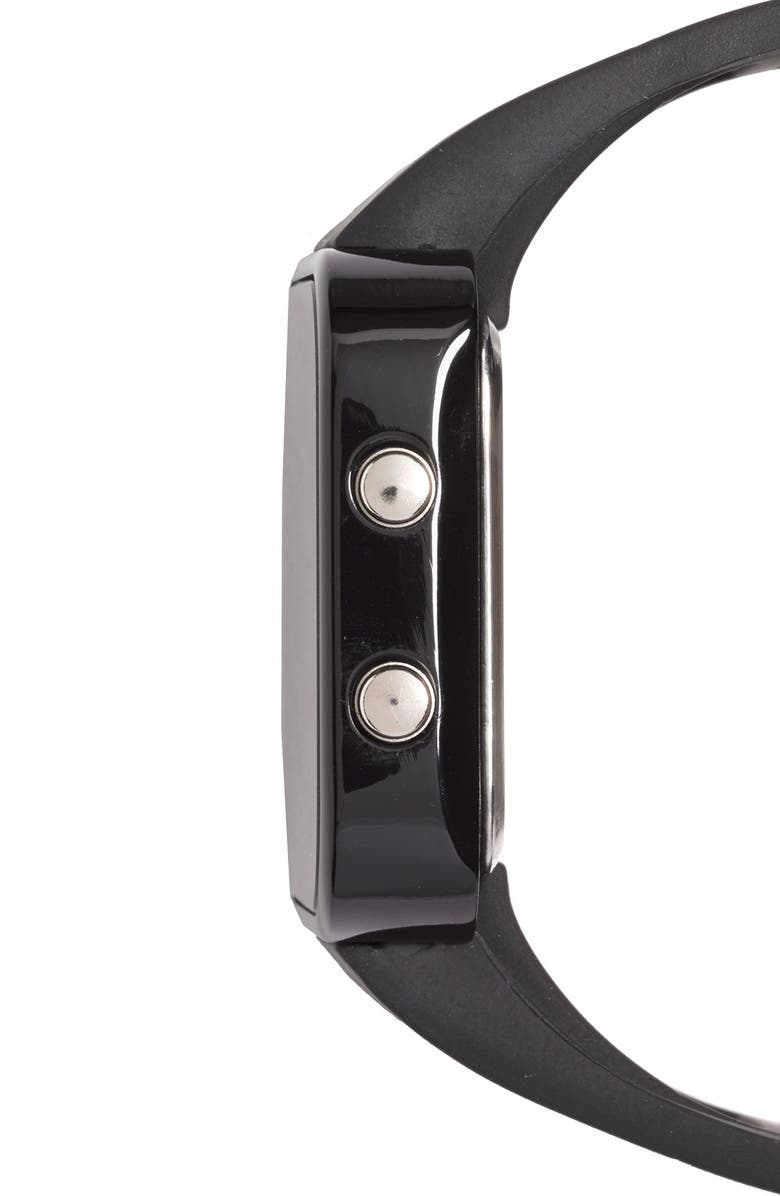 1:Face 'Hunger' Square Digital Silicone Strap Watch, 38mm, Alternate, color, 