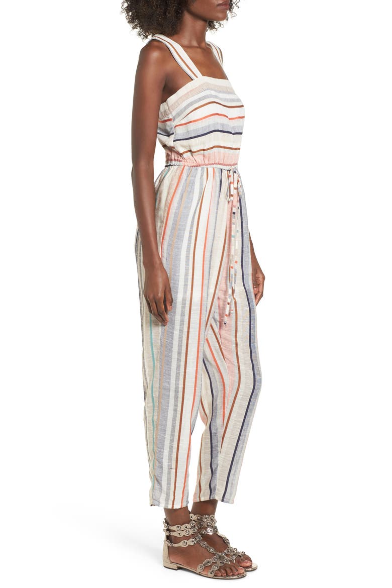 Stripe Jumpsuit, Alternate, color, BEIGE BEACH STRIPE