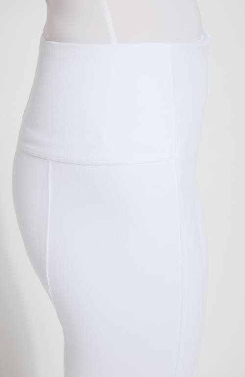 Lyssé Cropped Morgan Lace Up In White