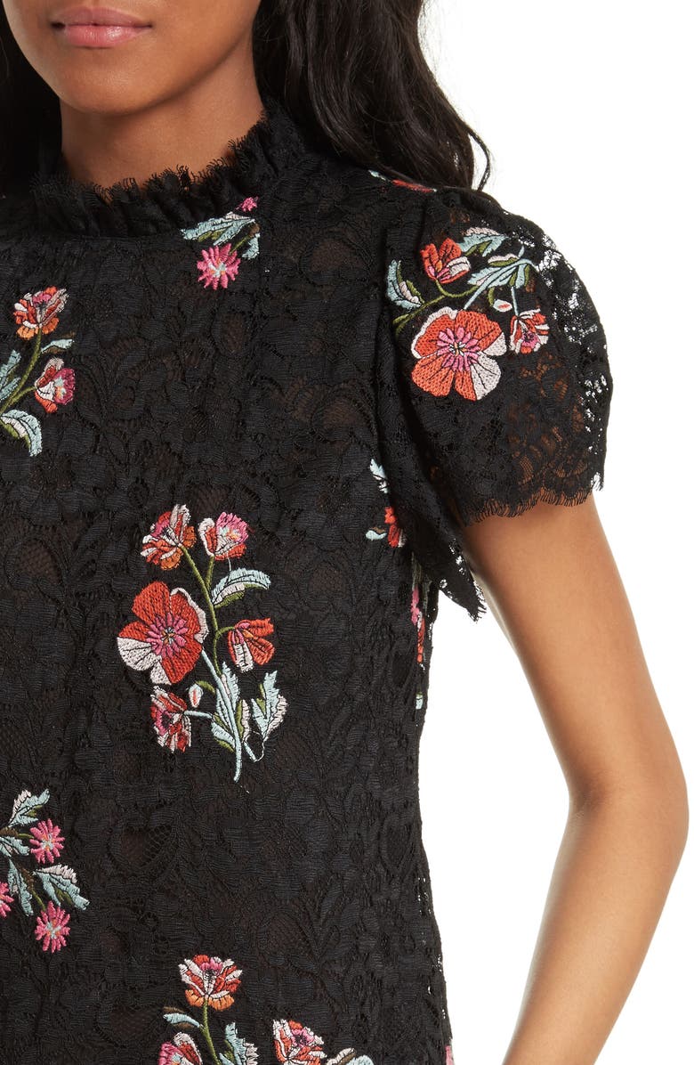 Rebecca Taylor Embroidered Lace Top, Alternate, color,
