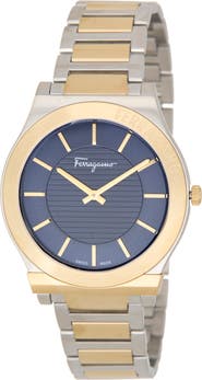 FERRAGAMO Gancini Two-Tone Bracelet Watch, 38mm