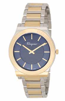 FERRAGAMO Gancini Two-Tone Bracelet Watch, 38mm