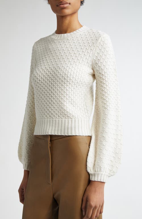 Max Mara Elvira Wool & Cashmere Crewneck Sweater In White