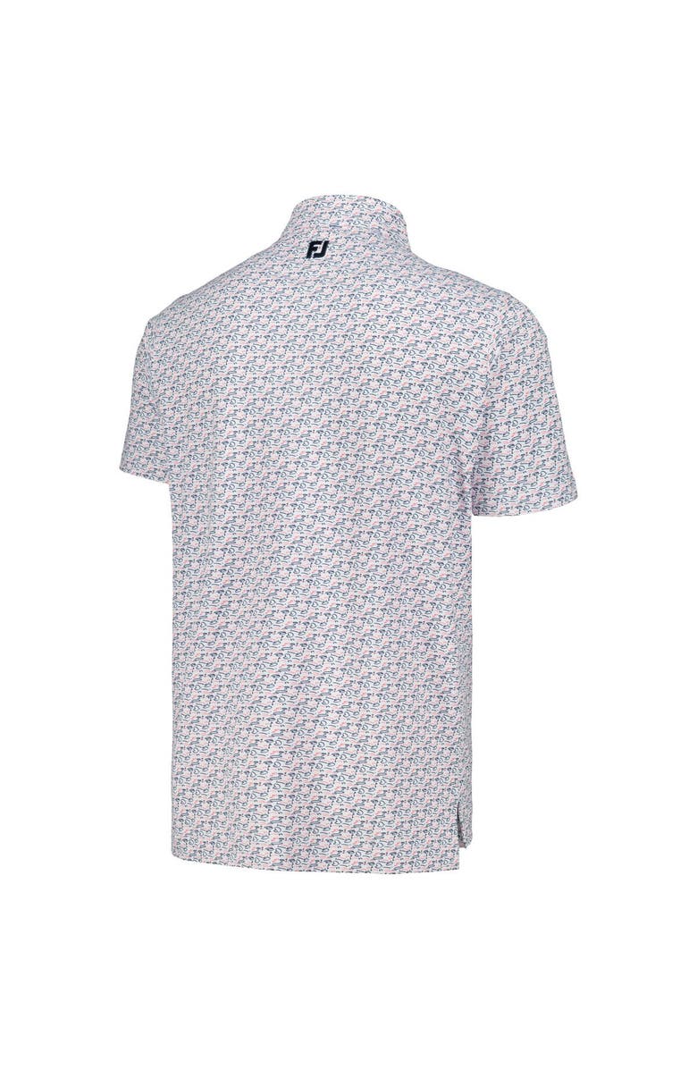 FOOTJOY Men's FootJoy White THE PLAYERS Golf Course Doodle Stretch Pique Polo, Alternate, color, White