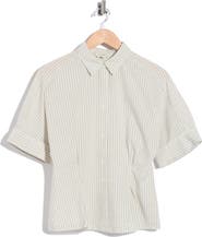 MAX STUDIO Stripe Button-Up Shirt