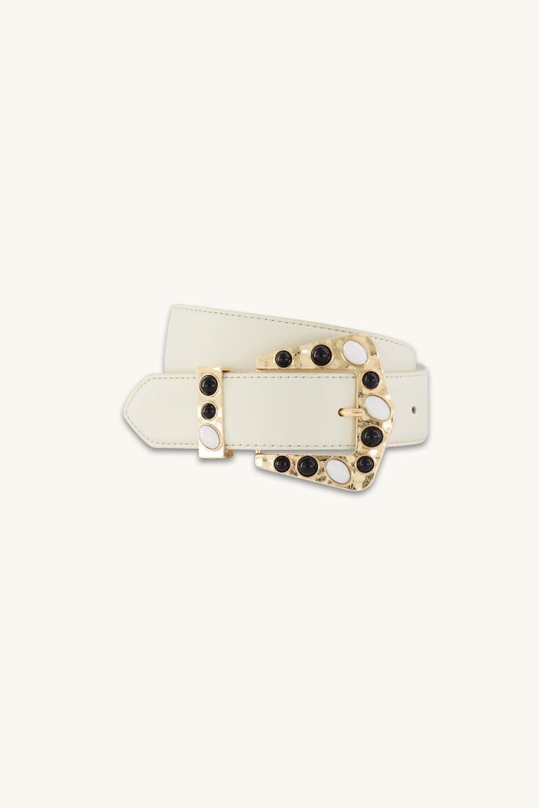 Melrose Embellished Belt, Main, color, Pearl
