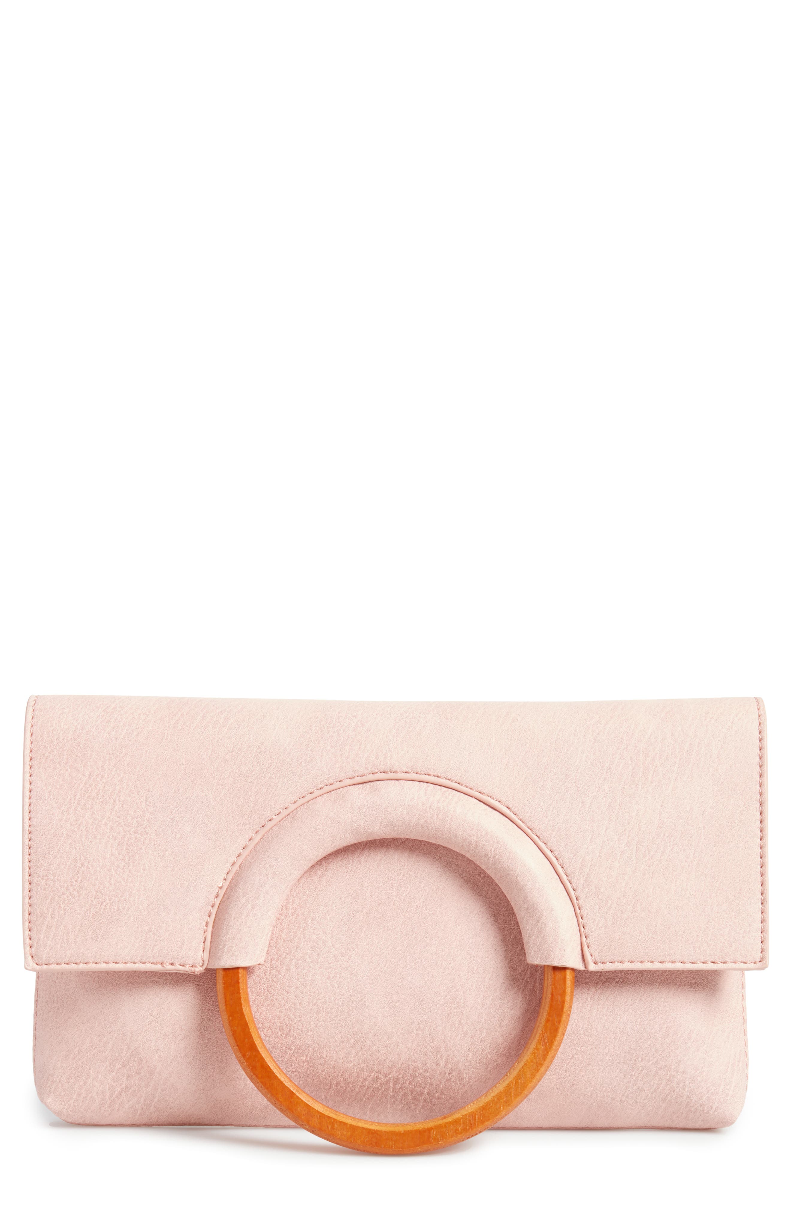 BP. Faux Leather Circle Clutch, Main, color, 